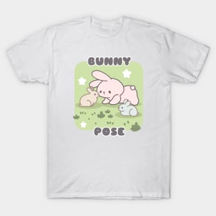 Bunny Pose Yoga for Tranquility and Playfulness T-Shirt